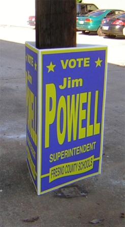  tri fold sign, poll wrap sign, poll signs,